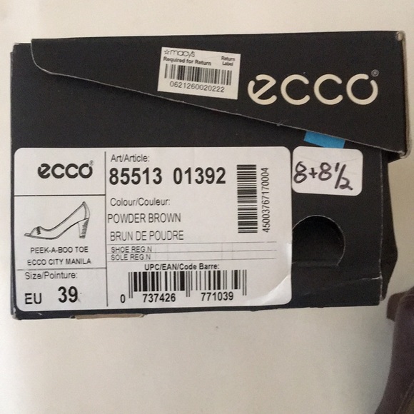 Ecco Peek-A-Boo Toe Heels - Picture 2 of 7
